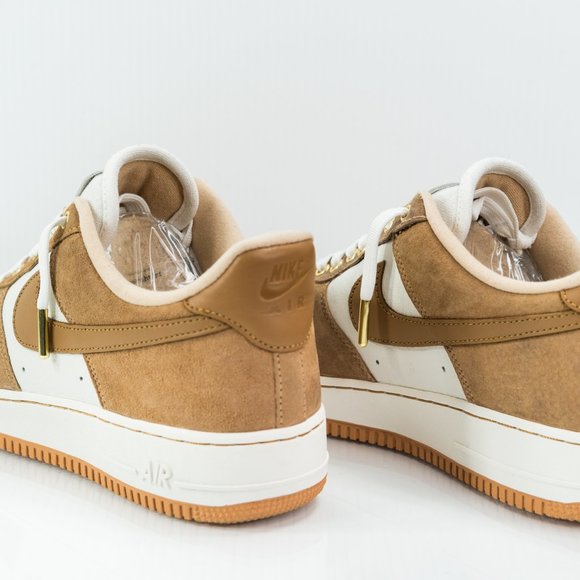 Nike PREMIUM SUEDE AF1s Air Force 1 Low - TOFFEE BROWN SAIL GUM - Customs - Picture 9 of 16
